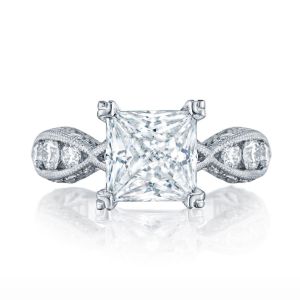 2644PR834 Platinum Tacori Classic Crescent Engagement Ring