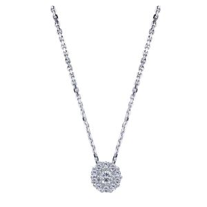Gabriel Fashion 14 Karat Clustered Diamonds Necklace NK689W44JJ