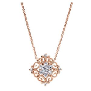 Gabriel Fashion 14 Karat Lace Necklace NK4195K44JJ