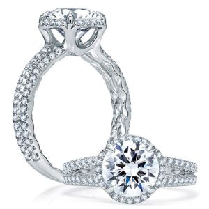 A.JAFFE Platinum Classic Engagement Ring ME1861Q
