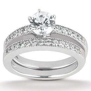 Taryn Collection Platinum Diamond Engagement Ring TQD A-7611