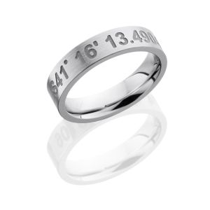 Lashbrook CC5FCOORDINATES Sand-Satin Cobalt Chrome Wedding Ring or Band