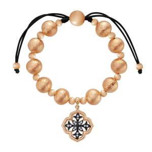 Gabriel Fashion Silver Two-Tone Bacca Beads Tennis Bracelet TB3407SKJWS