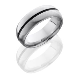 Lashbrook CC8D11A Double Angle-Satin Cobalt Chrome Wedding Ring or Band