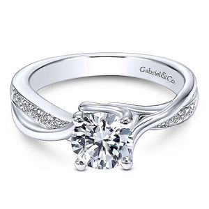 Gabriel 14 Karat Round Diamond Engagement Ring ER10013W44JJ