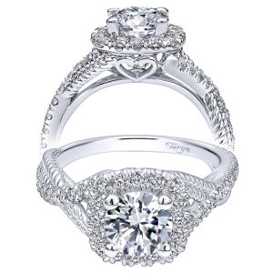 Taryn 14k White Gold Round Halo Engagement Ring TE10060W44JJ 