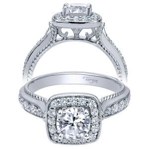 Taryn 14k White Gold Round Halo Engagement Ring TE10106W44JJ 