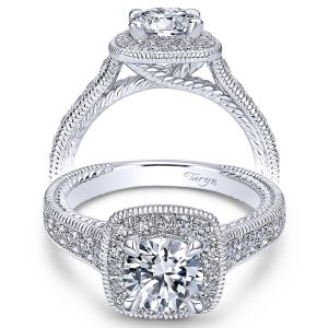 Taryn 14k White Gold Round Halo Engagement Ring TE10107W44JJ 