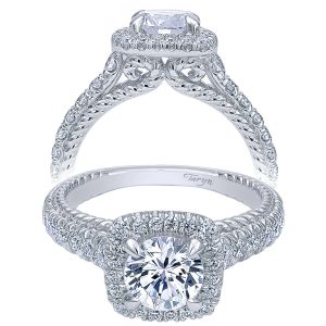 Taryn 14k White Gold Round Halo Engagement Ring TE10108W44JJ 