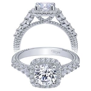 Taryn 14k White Gold Round Halo Engagement Ring TE10109W44JJ 
