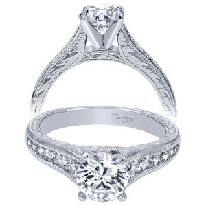 Taryn 14k White Gold Round Straight Engagement Ring TE10118W44JJ