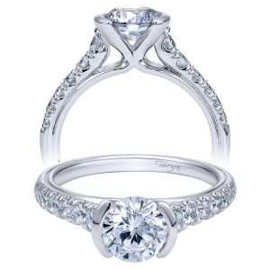 Taryn 14k White Gold Round Straight Engagement Ring TE10121W44JJ