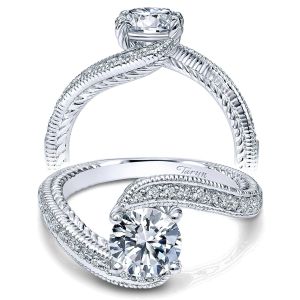Taryn 14k White Gold Round Bypass Engagement Ring TE10126W44JJ 