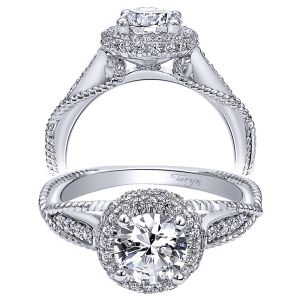 Taryn 14k White Gold Round Halo Engagement Ring TE10132W44JJ- 