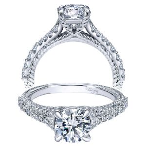 Taryn 14k White Gold Round Straight Engagement Ring TE10185W44JJ