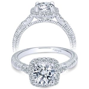 Taryn 14k White Gold Round Halo Engagement Ring TE10280W44JJ 