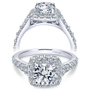 Taryn 14k White Gold Round Halo Engagement Ring TE10287W44JJ 