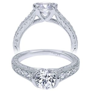 Taryn 14k White Gold Round Straight Engagement Ring TE10294W44JJ