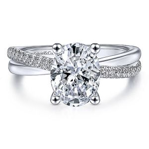 Gabriel 14 Karat Oval Diamond Engagement Ring ER10439O8W44JJ