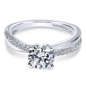 Gabriel 14 Karat Round Diamond Engagement Ring ER10439W44JJ