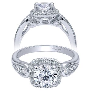 Taryn 14k White Gold Round Halo Engagement Ring TE10440W44JJ 