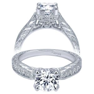 Taryn 14k White Gold Round Straight Engagement Ring TE10453W44JJ 