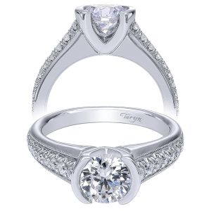 Taryn 14k White Gold Round Straight Engagement Ring TE10479W44JJ