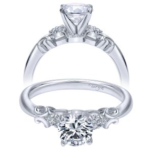 Taryn 14k White Gold Round Straight Engagement Ring TE10497W44JJ 