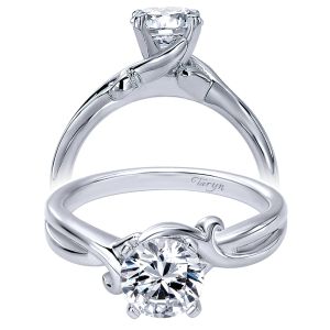 Taryn 14k White Gold Round Twisted Engagement Ring TE10499W4JJJ 