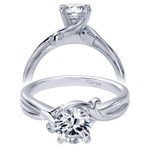 Taryn 14k White Gold Round Twisted Engagement Ring TE10499W4JJJ