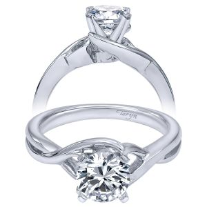 Taryn 14k White Gold Round Twisted Engagement Ring TE10500W4JJJ 