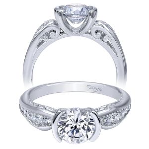 Taryn 14k White Gold Round Straight Engagement Ring TE10756W44JJ 