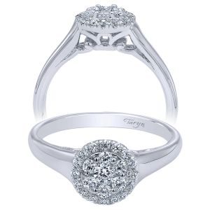 Taryn 14k White Gold Round Halo Engagement Ring TE10774W44JJ 