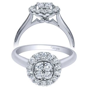 Taryn 14k White Gold Round Halo Engagement Ring TE10777W44JJ 