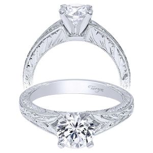 Taryn 14k White Gold Round Straight Engagement Ring TE10786W4JJJ