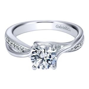 Gabriel - Aleesa 14 Karat Round Twisted Engagement Ring ER11094W44JJ
