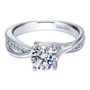 Gabriel 14 Karat Round Diamond Engagement Ring ER11095W44JJ