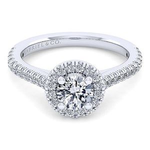 Gabriel 14 Karat Round Diamond Engagement Ring ER11460W44JJ