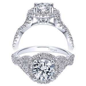 Taryn 14k White Gold Round Halo Engagement Ring TE11722R4W44JJ 