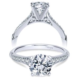 Taryn 14k White Gold Round Straight Engagement Ring TE11746R4W44JJ 