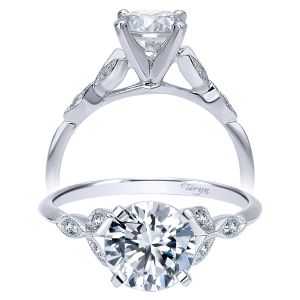 Taryn 14k White Gold Round Split Shank Engagement Ring TE11747R4W44JJ