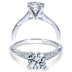Taryn 14k White Gold Round Straight Engagement Ring TE11750R4W44JJ 