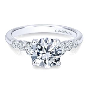 Gabriel - Darby 14 Karat Round Straight Engagement Ring ER11752R4W44JJ