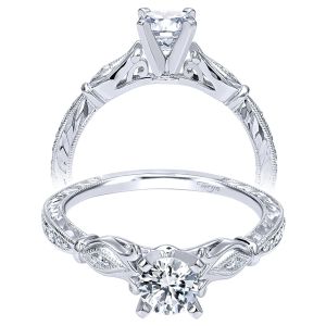 Taryn 14k White Gold Round Straight Engagement Ring TE11783R2W44JJ