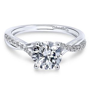 Gabriel 14K White Gold Diamond Engagement Ring ER11794R3W44JJ