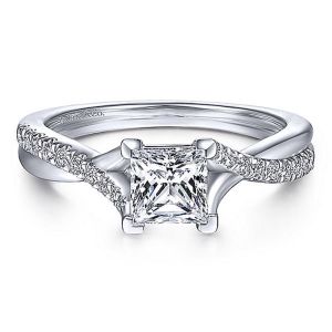 Gabriel 14K White Gold Diamond Engagement Ring ER11794S3W44JJ