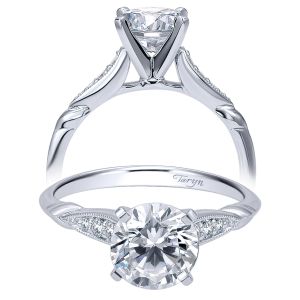 Taryn 14k White Gold Round Straight Engagement Ring TE11826R4W44JJ