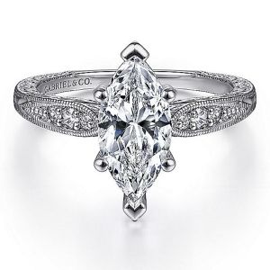 Gabriel 14 Karat Marquise Shape Diamond Engagement Ring ER11827M6W44JJ