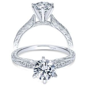 Taryn 14k White Gold Round Straight Engagement Ring TE11827R4W44JJ