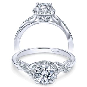 Taryn 14k White Gold Round Halo Engagement Ring TE11828R3W44JJ 